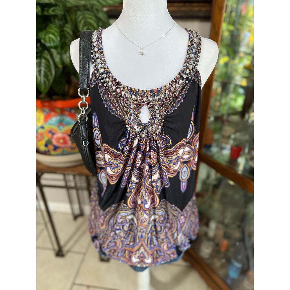 Gorgeous boho paisley tank top